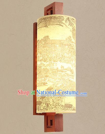 Traditional China Ancient Painted Lanterns Handmade Wood Lantern Ancient Wall Lamp