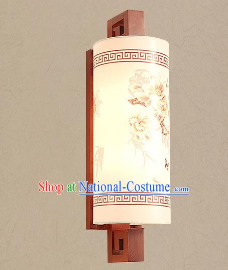 Traditional China Ancient Painted Parchment Lanterns Handmade Wood Lantern Ancient Wall Lamp