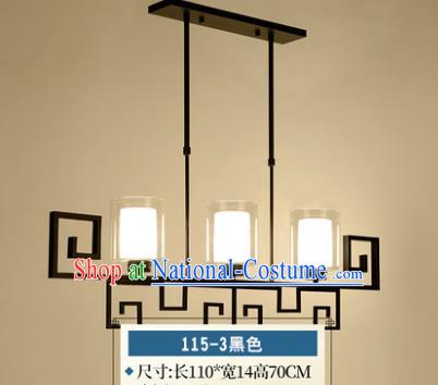 Traditional Chinese Hanging Lanterns Ancient Handmade Three-Lights Ceiling Lantern Ancient Lamp