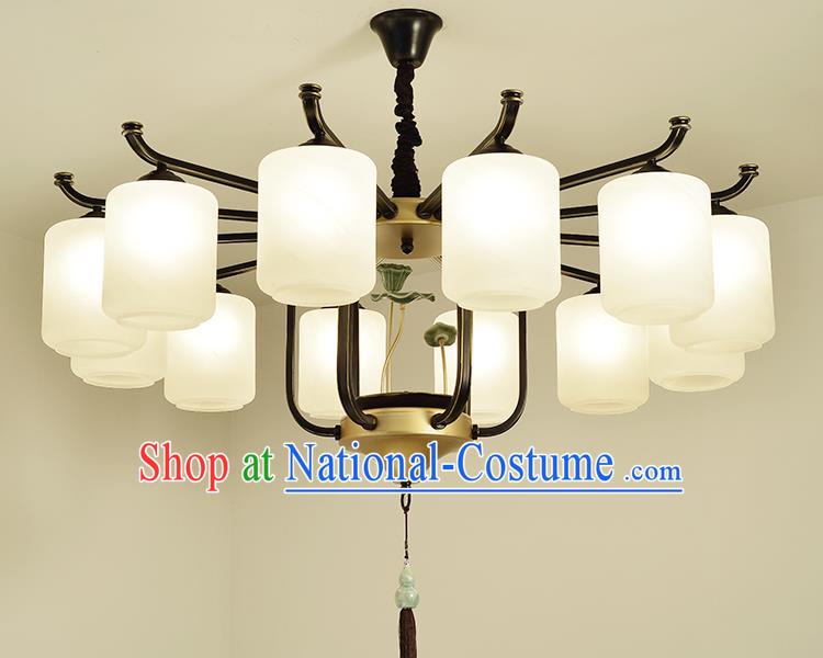 Traditional Handmade Chinese Palace Lanterns Ancient Twelve-Lights Ceiling Lantern Ancient Lamp