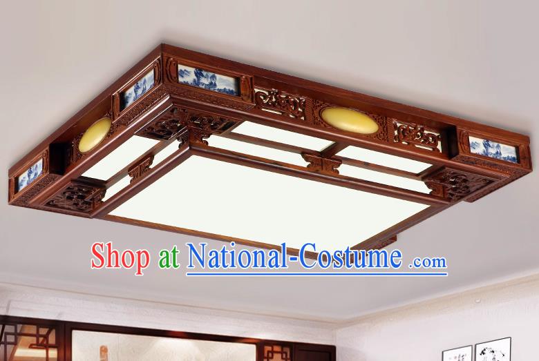 Traditional Chinese Handmade Ceiling Lantern Wood Palace Lanterns Ancient Lamp