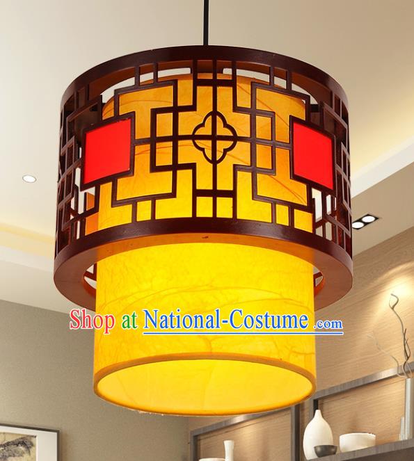 Traditional Chinese New Year Palace Lantern Handmade Wood Hanging Lanterns Ancient Lamp