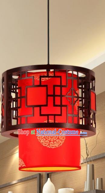 Traditional Chinese New Year Palace Lantern Handmade Wood Red Hanging Lanterns Ancient Lamp