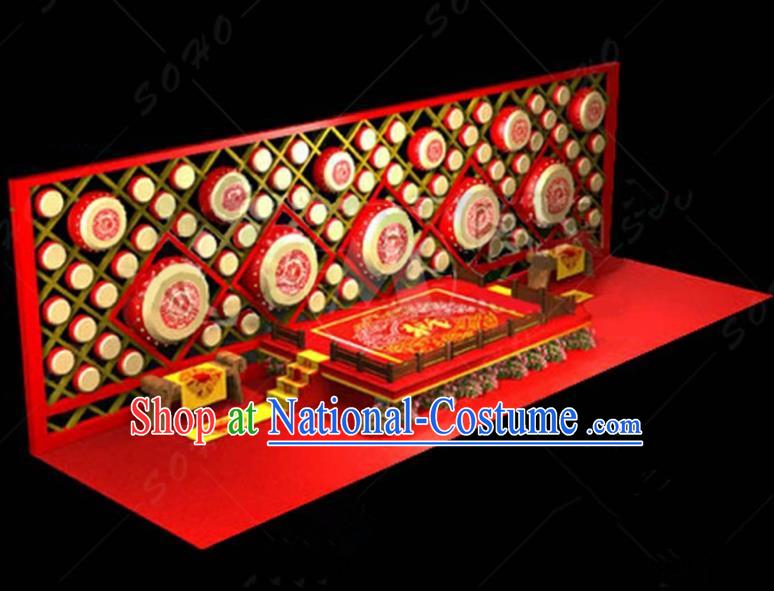 China Traditional New Year Lamp Lamplight Decorations Red Stage Display Lanterns