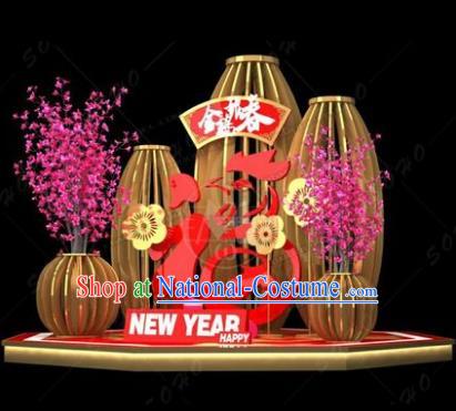 China Traditional New Year Lamp Decorations Lamplight Stage Display Lanterns