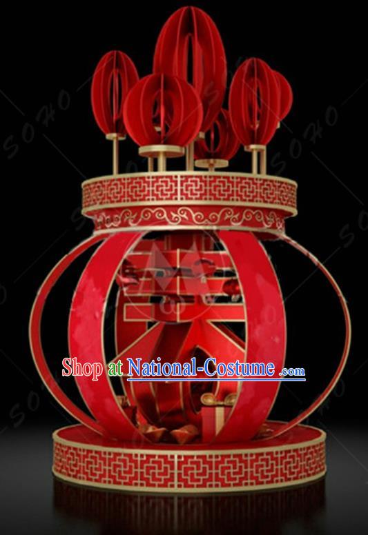 China Traditional New Year Lamp Decorations Lamplight Stage Display Red Lanterns