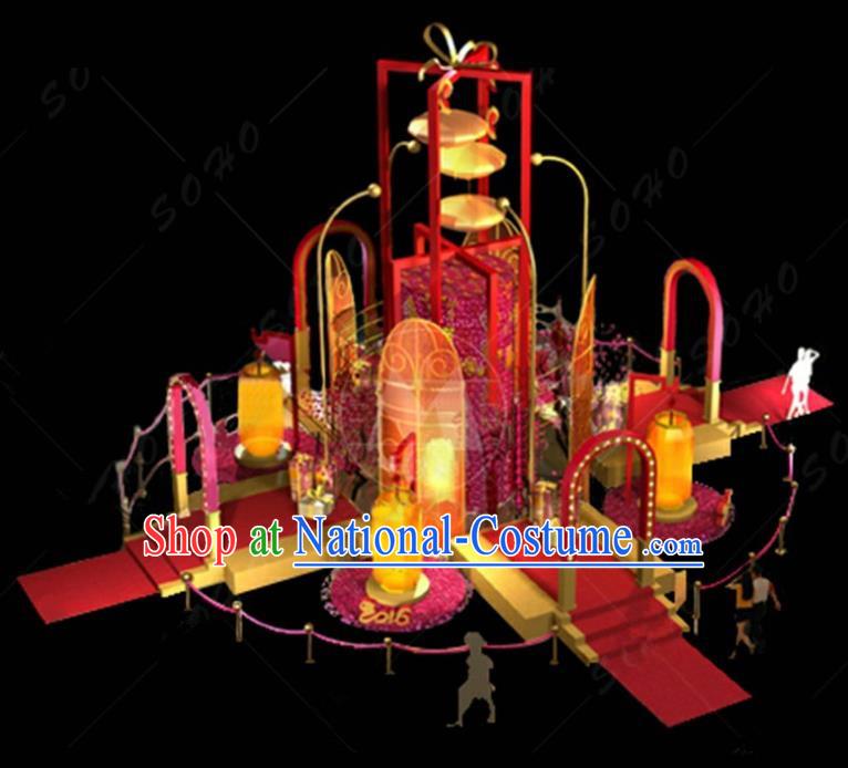 China Traditional New Year Lamp Decorations Lamplight Stage Display Lanterns