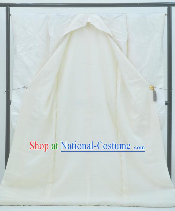 Japan Traditional Wedding Costume Shiromuku Yukata Dress Japanese White Furisode Kimono for Women