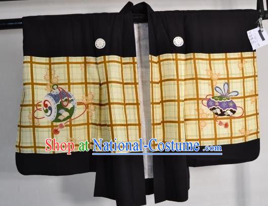 Japanese Traditional Yukata Robe Clothing Japan Samurai Haori Kimonos for Kids