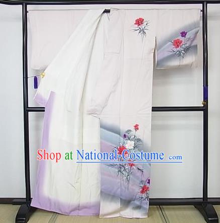 Japan Palace Lady Shiromuku Furisode Kimono Costume Traditional Japanese Yukata Dress for Women