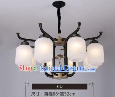 Asian China Traditional Handmade Lantern Eight-Pieces Ceiling Lamp Ancient Palace Lanern