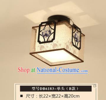 Traditional Chinese Handmade Lantern Classical Square Ceiling Lamp Ancient Lanern