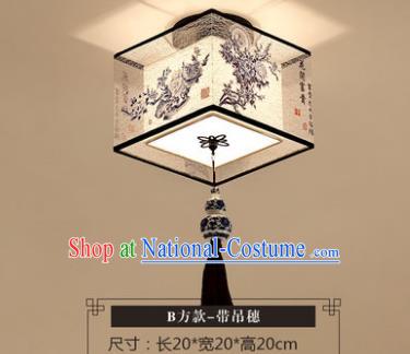 Traditional Chinese Handmade Lantern Classical Tassel Ceiling Lamp Ancient Wintersweet Lanern