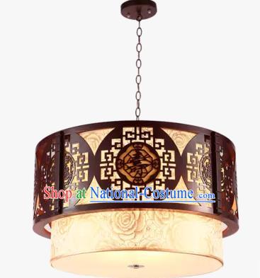 China Handmade Ceiling Lantern Traditional Wood Carving Hanging Lanterns Palace Lamp