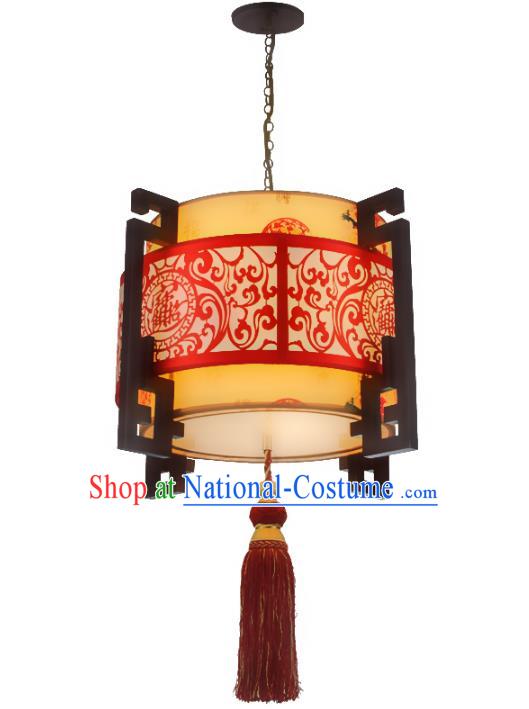 China Ancient Handmade Wood Hanging Lantern Traditional Ceiling Lamp Palace Lanterns