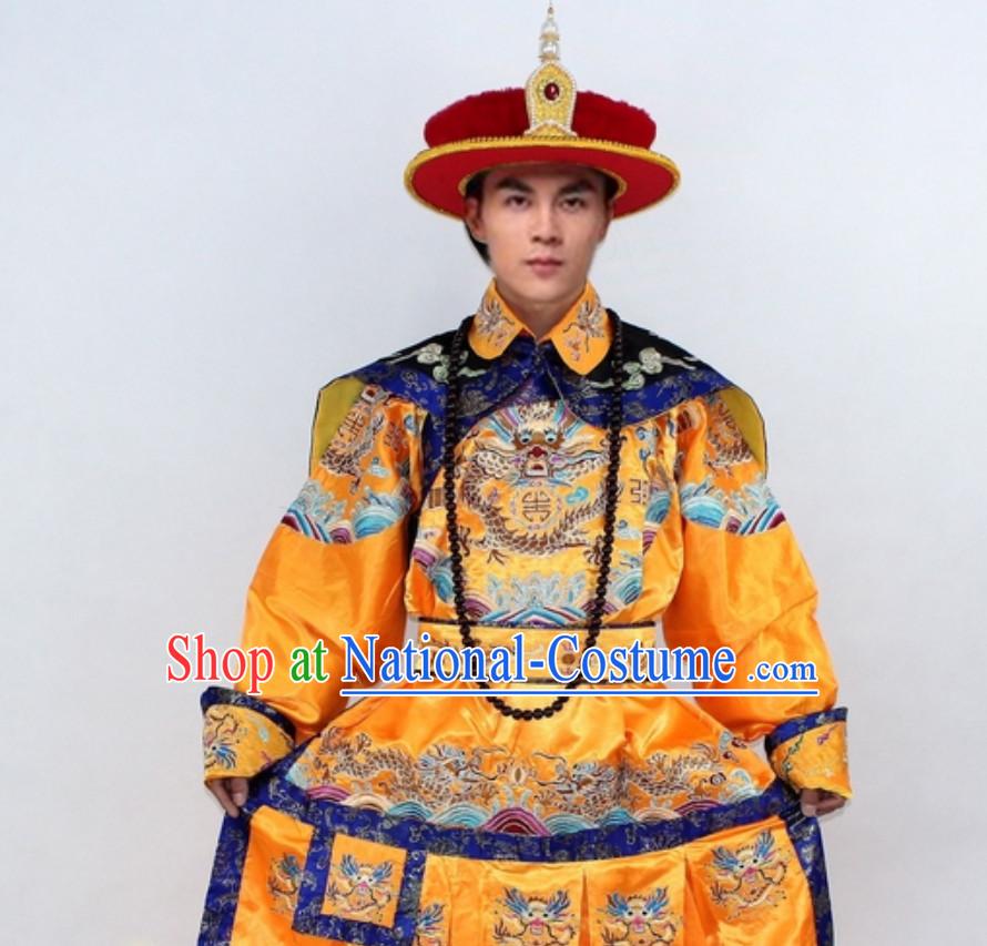 Qing Dynasty Emperor Dragon Robe Clothes for Men