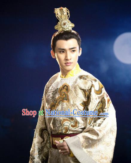 Chinese Ancient Costume Ming Dynasty Jianwen Emperor Zhu Yunwen Clothing for Men