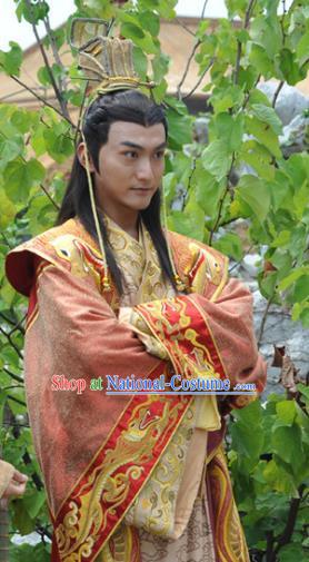 Traditional Chinese Ancient Ming Dynasty Emperor Xi Zhu Youxiao Replica Costume for Men