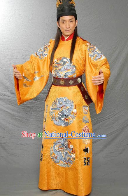 Ancient Chinese Ming Dynasty Historical Costume Female Embroider Deep Blue Replica Costume for Women