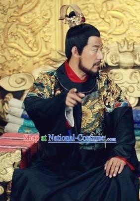 Traditional Chinese Ming Dynasty Ancient Emperor Tianqi Zhu Youxiao Costume for Men