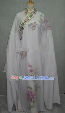 China Traditional Beijing Opera Niche Costume Gifted Scholar White Robe Chinese Peking Opera Clothing