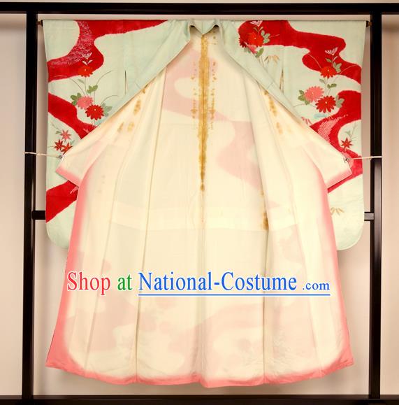 Japan Traditional Palace Kimono Formal Costume Geisha Furisode Kimonos Ancient Yukata Dress for Women