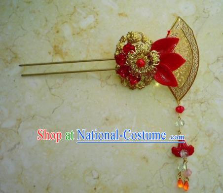 Chinese Ancient Hair Accessories Hanfu Hairpins Butterfly Golden Step Shake for Women