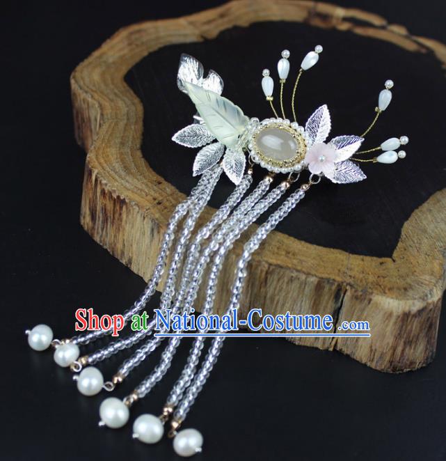 Chinese Ancient Handmade Hair Accessories Classical Hairpins Beads Tassel Hair Clip for Women