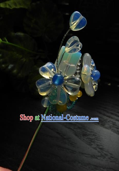 Chinese Handmade Ancient Hair Accessories Crystal Hair Clip Classical Hanfu Hairpins for Women