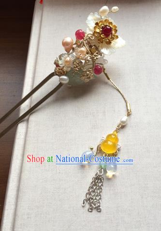 Chinese Ancient Hanfu Handmade Hairpins Hair Accessories Tassel Hair Clip for Women