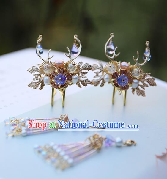 Chinese Ancient Style Hair Jewelry Accessories Cosplay Hairpins Headwear Headdress for Women