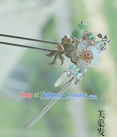 Chinese Ancient Hanfu Handmade Goldfish Lotus Hairpins Palace Lady Hair Clip Hair Accessories for Women