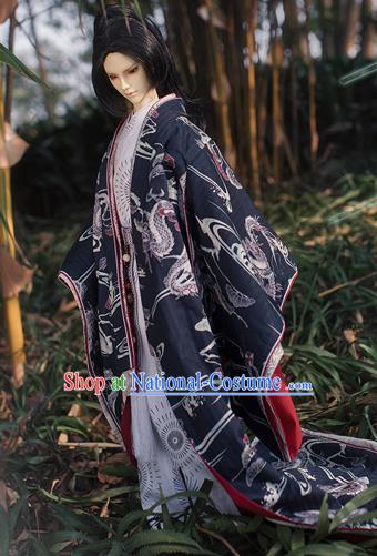 Traditional Asian Japan Costume Japanese Prince Kimono Yukata Haori Hakama Clothing for Men