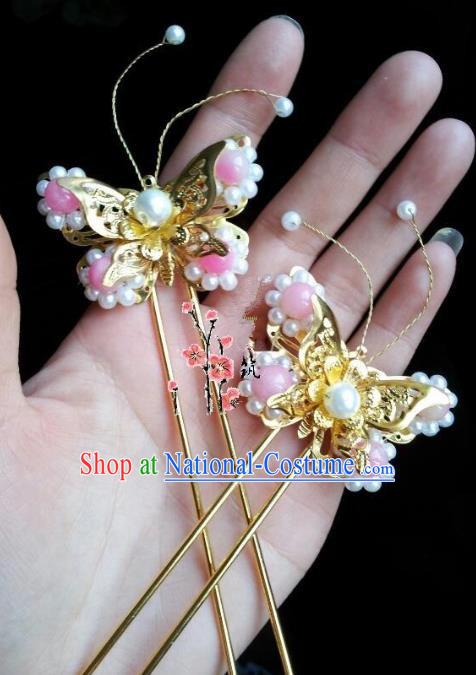 Traditional Chinese Ancient Hair Accessories Butterfly Hairpins Hair Jewellery Headwear for Women