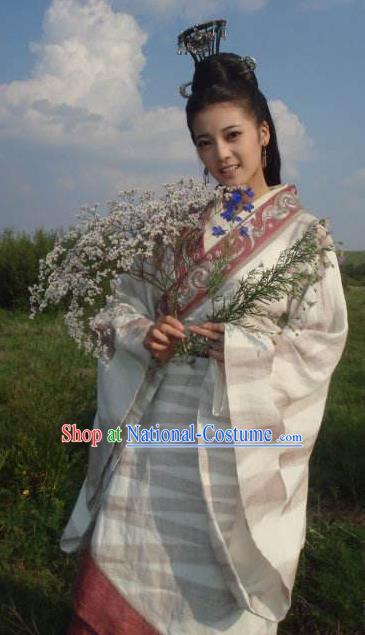 Ancient Chinese Qin Dynasty Palace Lady Dress Replica Costume for Women