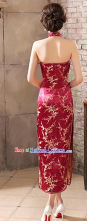 Traditional Ancient Chinese Young Women Cheongsam Dress Republic of China Tangsuit Stand Collar Blouse Dress Tang Suit Clothing