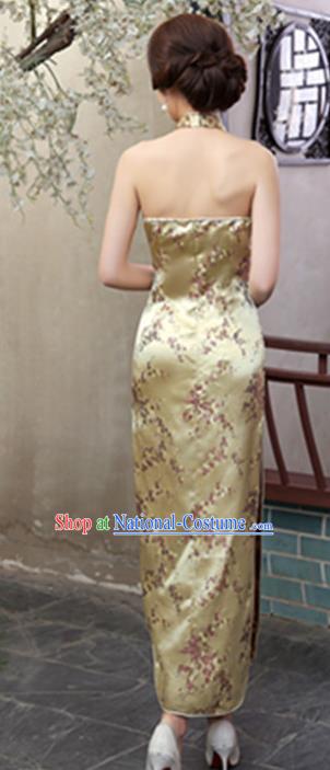 Traditional Ancient Chinese Young Women Cheongsam Dress Republic of China Tangsuit Stand Collar Blouse Dress Tang Suit Clothing