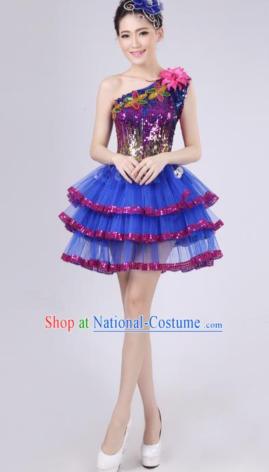 Chinese Classic Stage Performance Costume Modern Dance Bubble Dress for Women