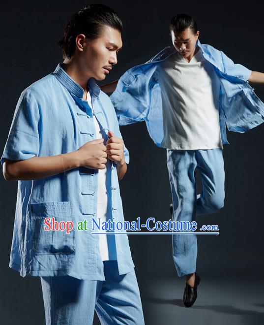 Top Kung Fu Costume Martial Arts Kung Fu Training Uniform Gongfu Shaolin Wushu Tang Suit Clothing for Men