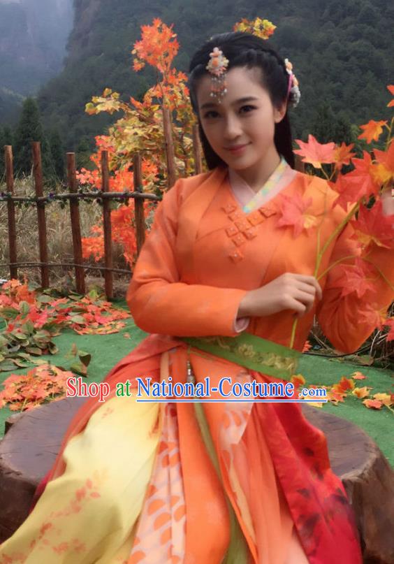 Chinese Ancient Three Kingdoms Dynasty Palace Lady Hanfu Dress Replica Costume for Women