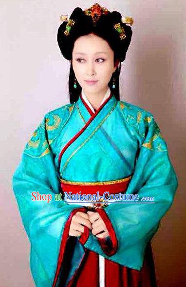 Traditional Chinese Ancient Qin Kingdom Palace Lady Zheng Xiu Embroidered Replica Costume for Women