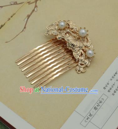 Traditional Chinese Ancient Pearls Hair Comb Classical Hair Accessories Handmade Hairpins for Women