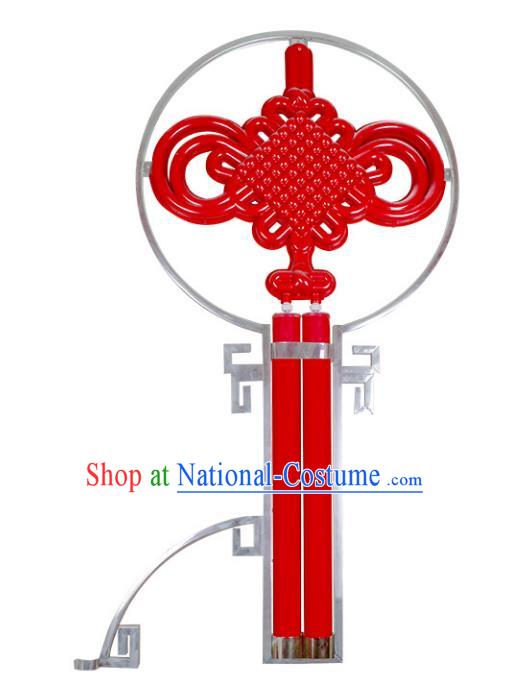 Traditional Handmade Chinese Red Lanterns Spring Festival Chinese Knots Electric LED Lights Street Light Lamp Decoration