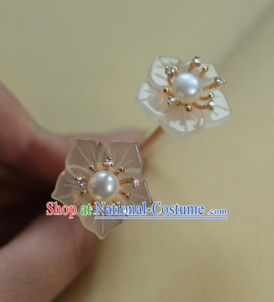 Traditional Chinese Ancient Handmade Classical Hair Accessories Shell Flowers Hairpins for Women