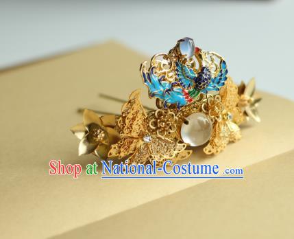 Traditional Chinese Ancient Blueing Hair Clips Hair Accessories Handmade Hanfu Hairpins for Women