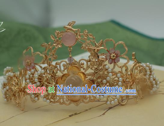 Traditional Chinese Ancient Hair Crown Hair Accessories Handmade Hanfu Hairpins for Women