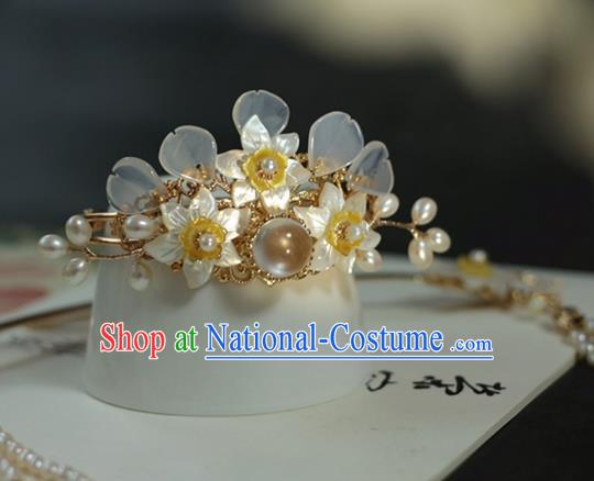 Traditional Chinese Ancient Hair Accessories Handmade Hair Crown Hanfu Hair Clips Hairpins for Women