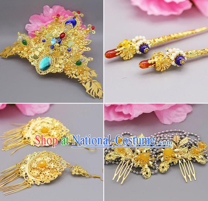 Chinese Ancient Style Hair Jewelry Accessories Cosplay Hairpins Headwear Headdress for Women