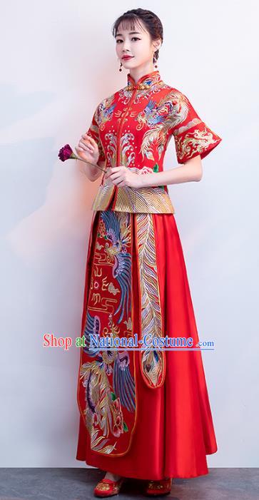 Traditional Chinese Wedding Costumes Traditional Xiuhe Suits Ancient Chinese bridal Full Dress