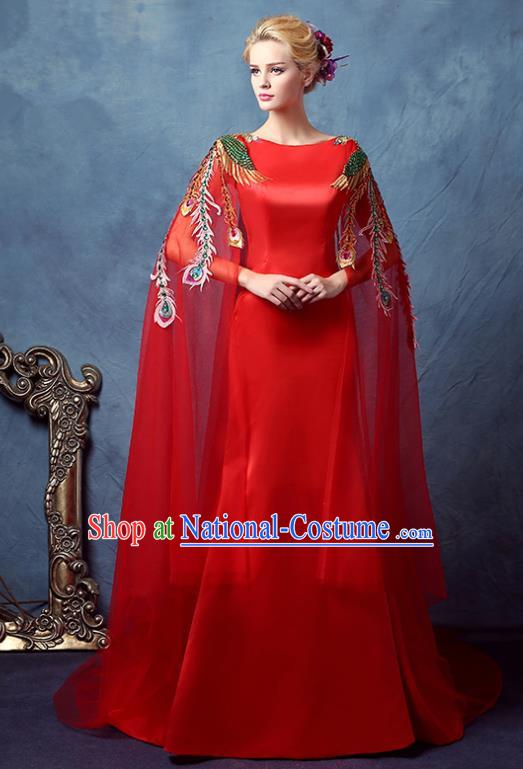 Top Grade Stage Performance Catwalks Costumes Wedding Dress Princess Full Dress Chorus Modern Fancywork Clothing